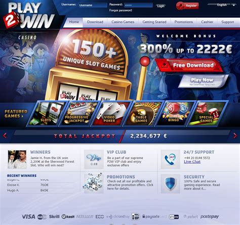 Play2win casino bonus